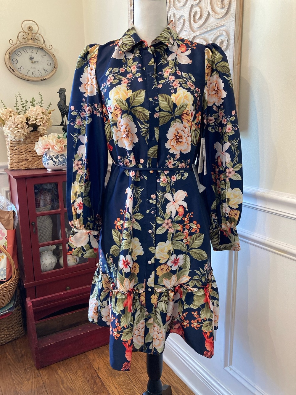 Julia Jordan Floral Shirt Dresd
